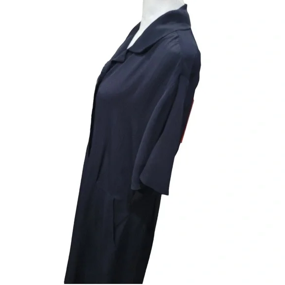 Flax by Jeanne Engelhart Women's Vintage Short Sleeve
Midi Dress Pockets Black L - Picture 15 of 16